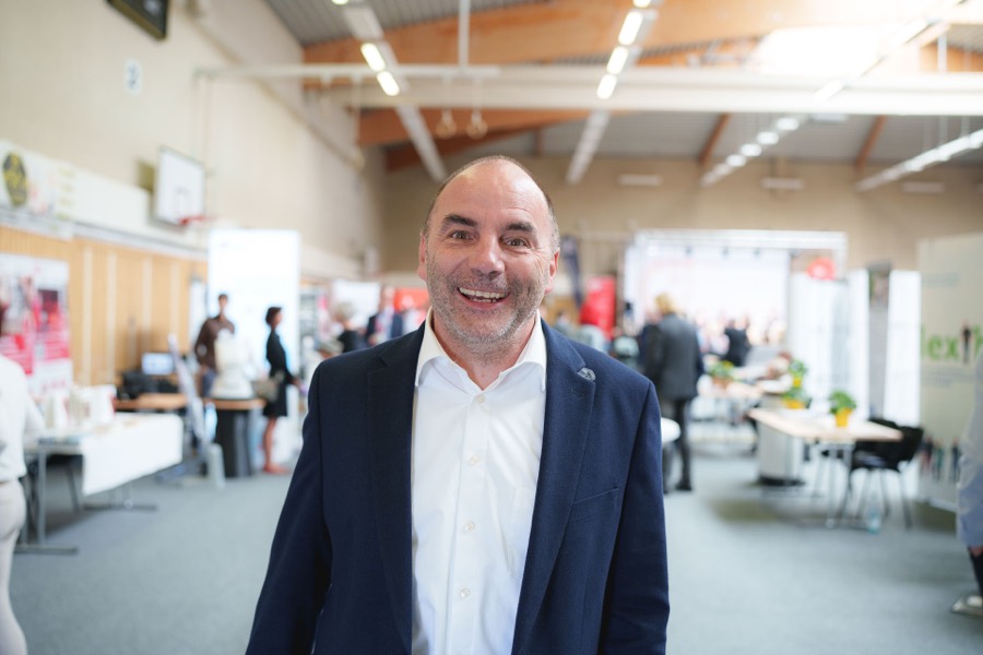 Gast in der Ausstellungshalle