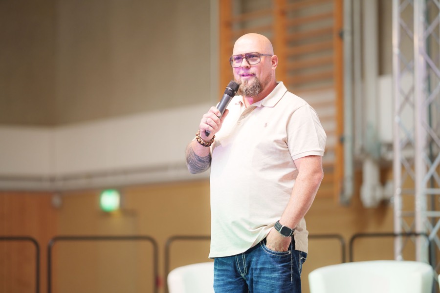 Vortrag auf der Bühne