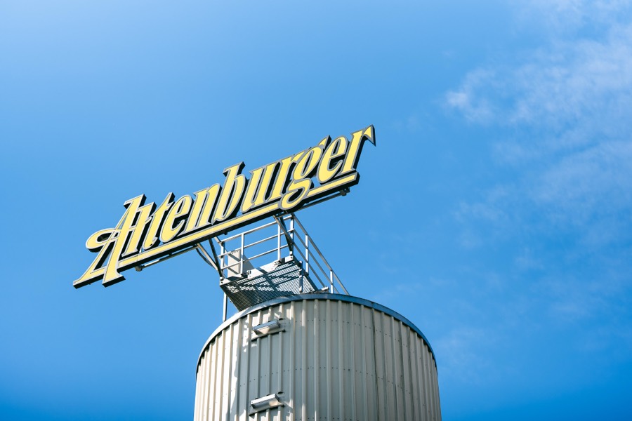 Silo mit Altenburger Schriftzug