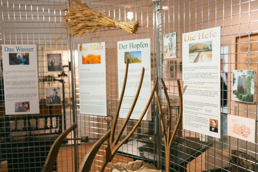 Ausstellungsstücke im Brauereimuseum